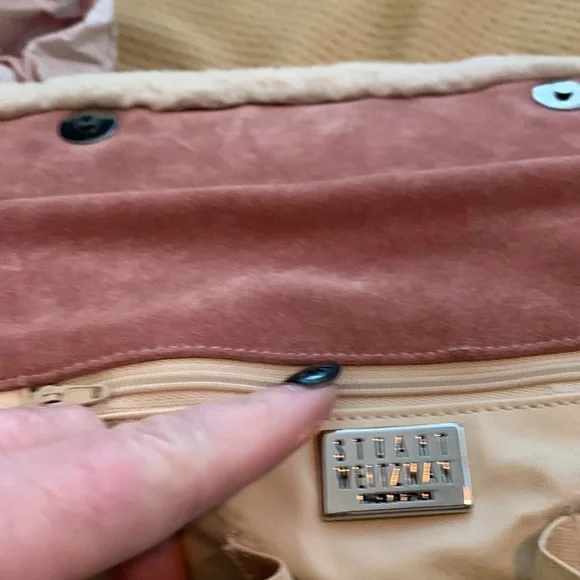 Dusty Pink Stuart Weitzman Shearling Bag.  12” X 7” X 4” - Picture 11 of 13
